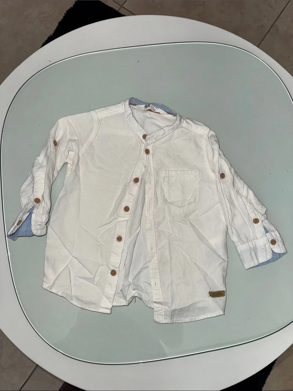 White Boys' Button-Up Shirt - Classic Casual Top